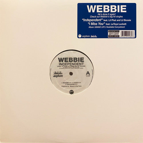 Webbie - Independent / I Miss You (12", 33 ⅓ RPM) (Very Good Plus (VG+))