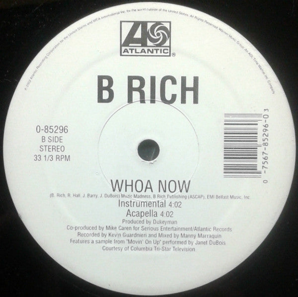 B Rich - Whoa Now (12") (Very Good (VG))