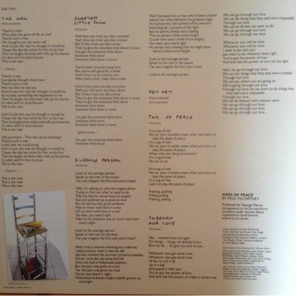 Paul McCartney - Pipes Of Peace (LP, Album) (Very Good Plus (VG+))