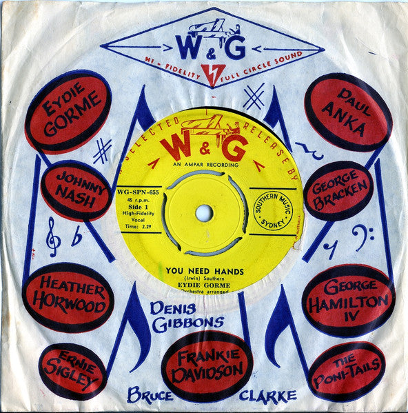 Eydie Gormé - You Need Hands / Button Up Your Overcoat (7", 45 RPM, Single) (Very Good (VG))