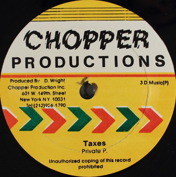 Private P - Taxes (12", 45 RPM) (Very Good Plus (VG+))