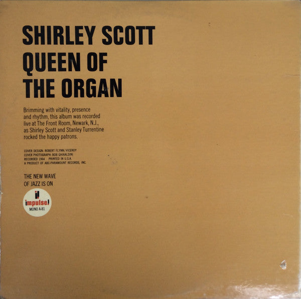 Shirley Scott - Queen Of The Organ (LP, Album, Mono) (Very Good (VG))