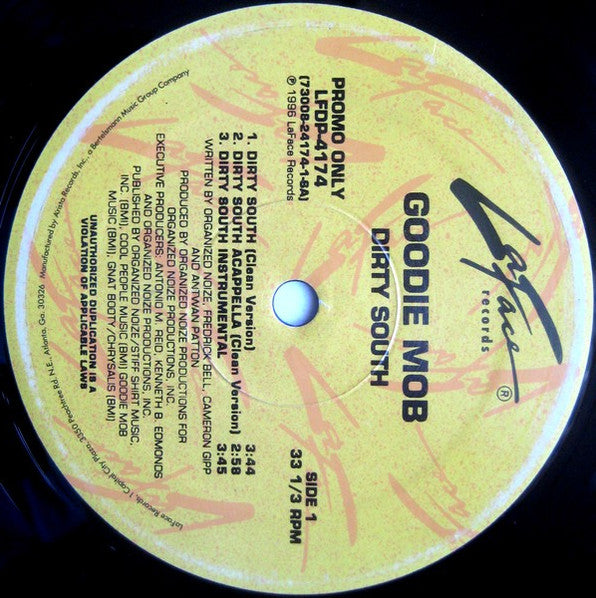 Goodie Mob - Dirty South / What Chu Know (12", Promo) (Very Good Plus (VG+))