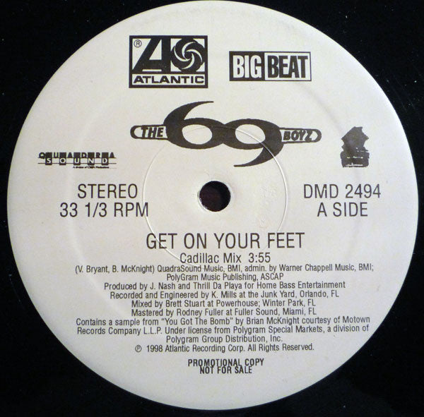 69 Boyz, Lana - Get On Your Feet (Remixes) (12", 33 ⅓ RPM, Promo) (Very Good (VG))