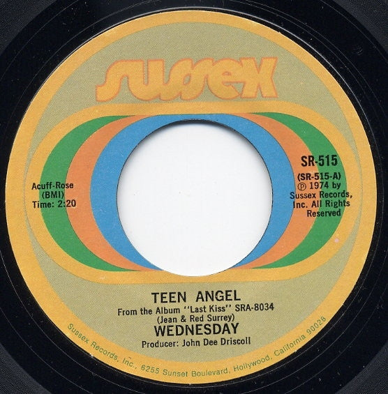 Wednesday - Teen Angel / Taking Me Home (7", 45 RPM, Single, Styrene) (Very Good (VG))