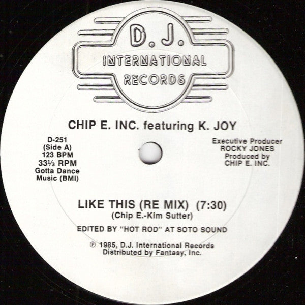 Chip E., K. Joy - Like This (12", 33 ⅓ RPM) (Very Good Plus (VG+))