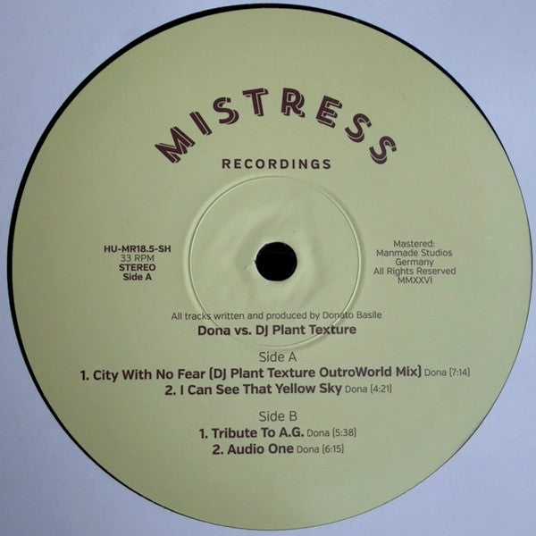 Dona, DJ Plant Texture - Mistress 18.5 (12", 33 ⅓ RPM, EP) (Mint (M))