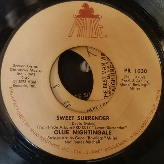 Ollie Nightingale - Sweet Surrender (7", 45 RPM, Single) (Very Good (VG))
