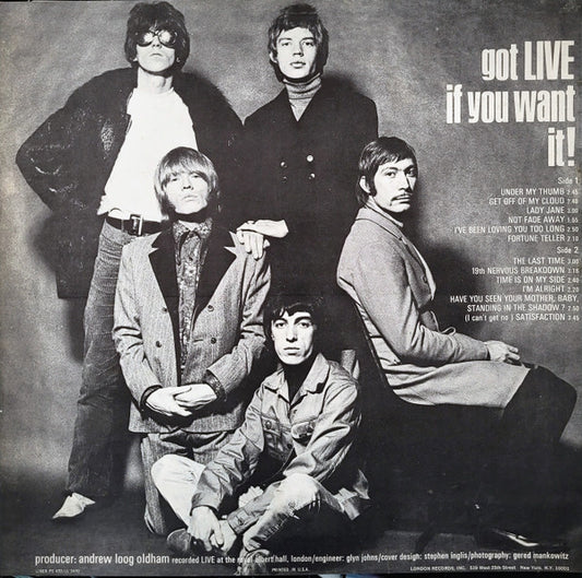The Rolling Stones - Got Live If You Want It! (LP, Mono, Album) (Very Good (VG))