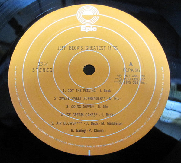 Jeff Beck - Jeff Beck's Greatest Hits (LP, Comp, Club) (Near Mint (NM or M-))