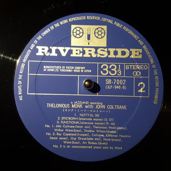 Thelonious Monk, John Coltrane - Thelonious Monk With John Coltrane (LP, Album, Stereo) (Very Good (VG))