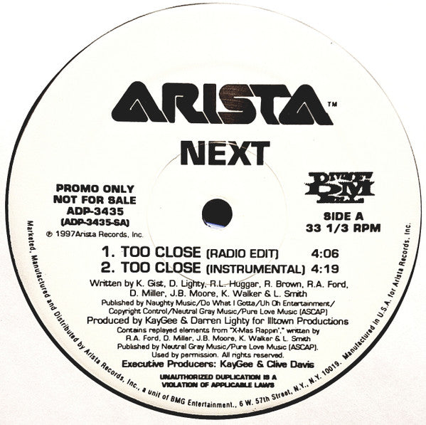 Next - Too Close (12", 33 ⅓ RPM, Promo) (Very Good Plus (VG+))