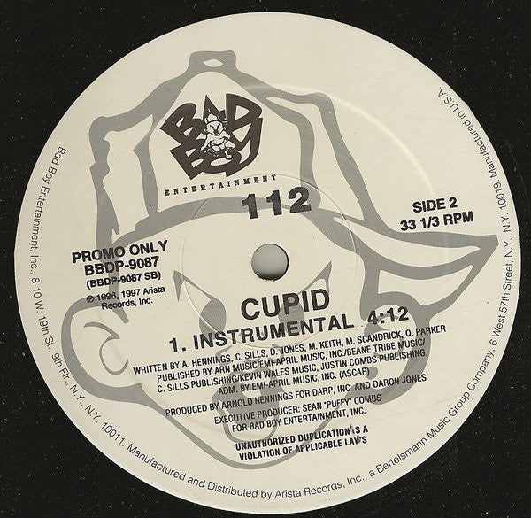 112 - Cupid (12", 33 ⅓ RPM, Promo) (Very Good Plus (VG+))