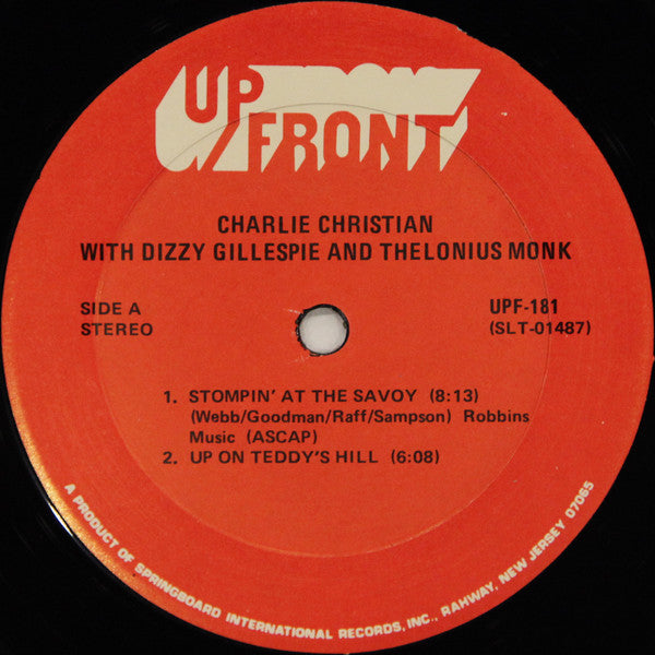 Charlie Christian, Dizzy Gillespie, Thelonious Monk - Charlie Christian With Dizzy Gillespie & Thelonius Monk (LP, Album, Stereo, RE) (Very Good (VG))