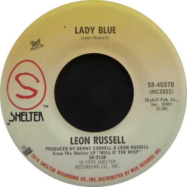 Leon Russell - Lady Blue (7", 45 RPM, Single, Stereo) (Very Good (VG))