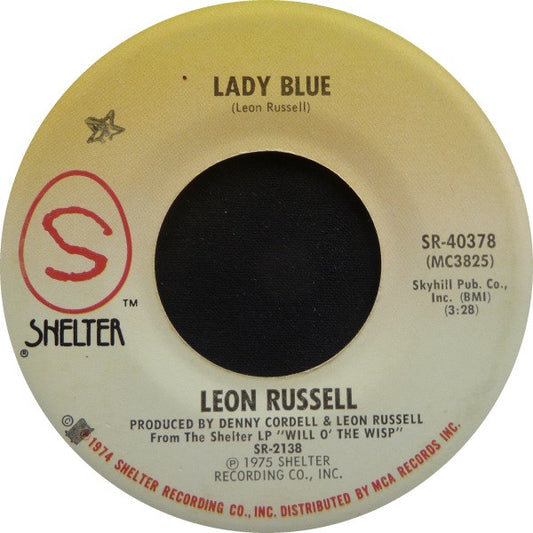 Leon Russell - Lady Blue (7", 45 RPM, Single, Stereo) (Very Good (VG))
