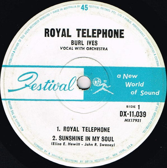 Burl Ives - Royal Telephone (7", EP) (Very Good (VG))