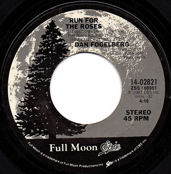 Dan Fogelberg - Run For The Roses (7", 45 RPM, Single, Styrene) (Very Good (VG))