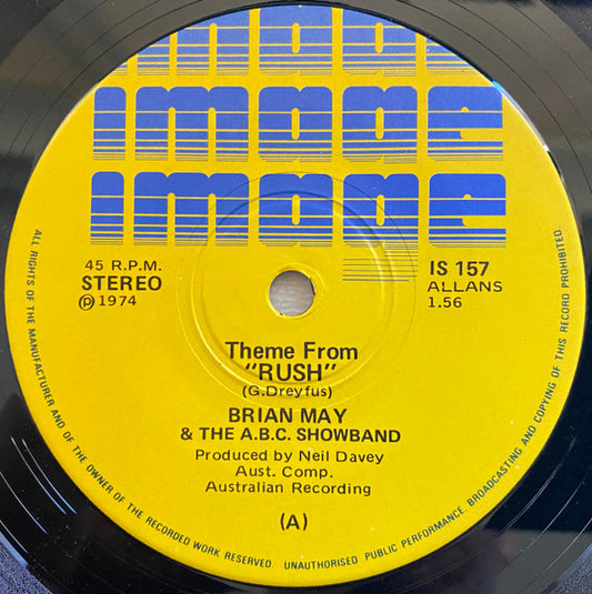 Brian May, The ABC Showband - Theme From "Rush" (7", 45 RPM, Single) (Very Good (VG))