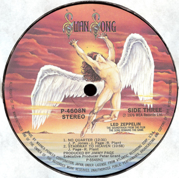 Led Zeppelin - The Soundtrack From The Film The Song Remains The Same (2xLP, Album, Ltd, RE) (Very Good Plus (VG+))