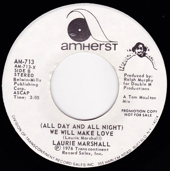 Laurie Marshall - (All Day And All Night) We Will Make Love (7", 45 RPM, Single, Promo) (Very Good (VG))