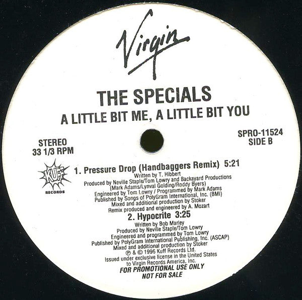 The Specials - A Little Bit Me, A Little Bit You (12", 33 ⅓ RPM, Promo, Stereo) (Very Good Plus (VG+))