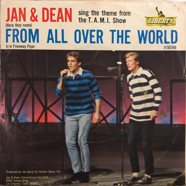 Jan & Dean - (Here They Come) From All Over The World (7", 45 RPM, Single, Styrene) (Very Good (VG))