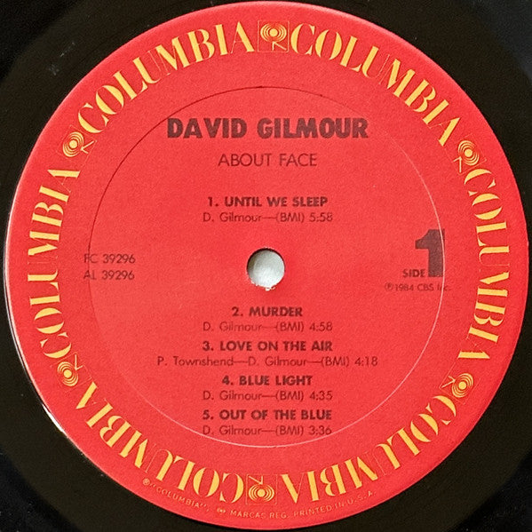 David Gilmour - About Face (LP, Album, Stereo) (Very Good (VG))