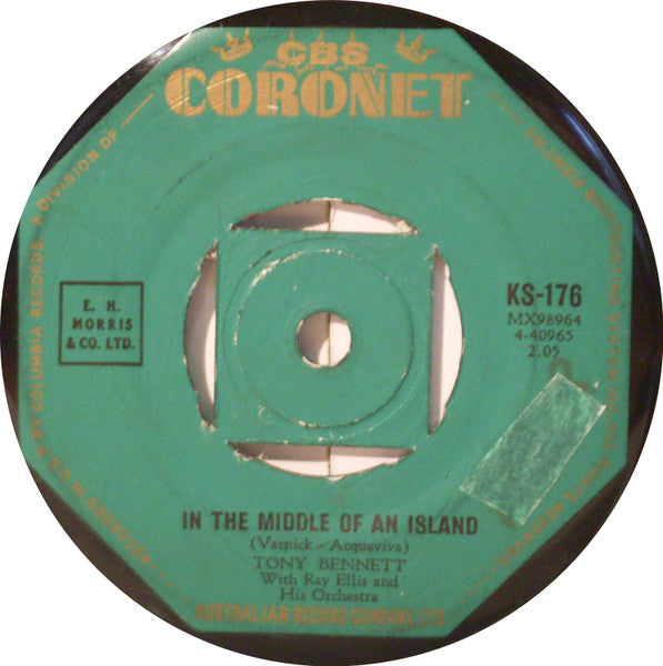 Tony Bennett, Ray Ellis And His Orchestra - I Am / In The Middle Of An Island  (7", 45 RPM, Single) (Good Plus (G+))