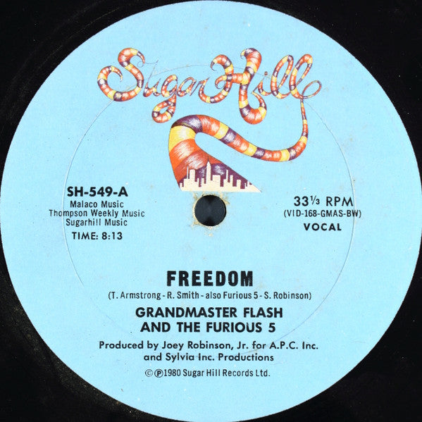 Grandmaster Flash & The Furious Five - Freedom (12", 33 ⅓ RPM) (Very Good (VG))