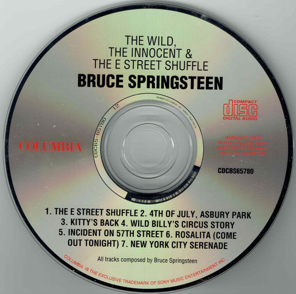 Bruce Springsteen - The Wild, The Innocent &  The E Street Shuffle (CD, Album, RE) (Very Good (VG))
