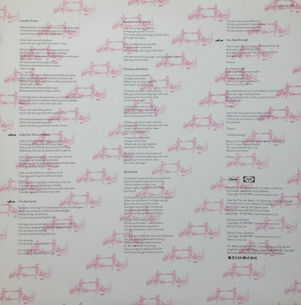 Wings - London Town (LP, Album, Stereo) (Very Good Plus (VG+))