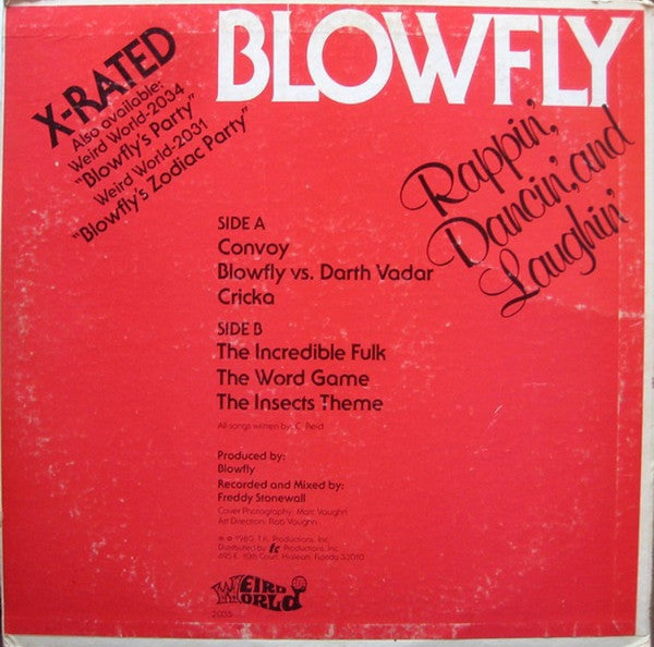 Blowfly - Rappin', Dancin', And Laughin' (LP, Album) (Very Good Plus (VG+))