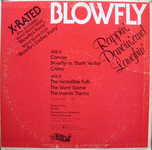 Blowfly - Rappin', Dancin', And Laughin' (LP, Album) (Very Good Plus (VG+))