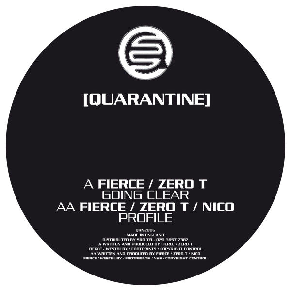 Fierce, Zero Tolerance, Nico - Going Clear / Profile (12", 45 RPM) (Very Good Plus (VG+))