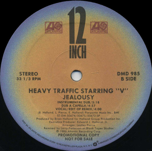 Heavy Traffic, V - Jealousy (12", 33 ⅓ RPM, Promo) (Very Good Plus (VG+))