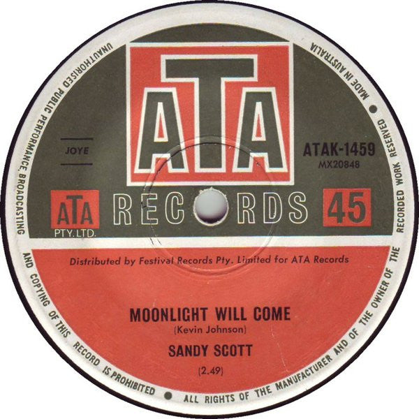 Sandy Scott - Wallpaper Roses (7", 45 RPM, Single) (Good Plus (G+))