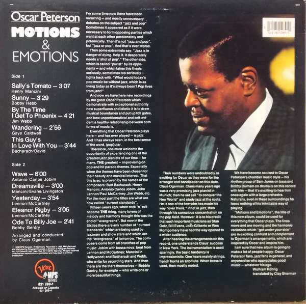 Oscar Peterson - Motions & Emotions (LP, Album, RE) (Very Good Plus (VG+))