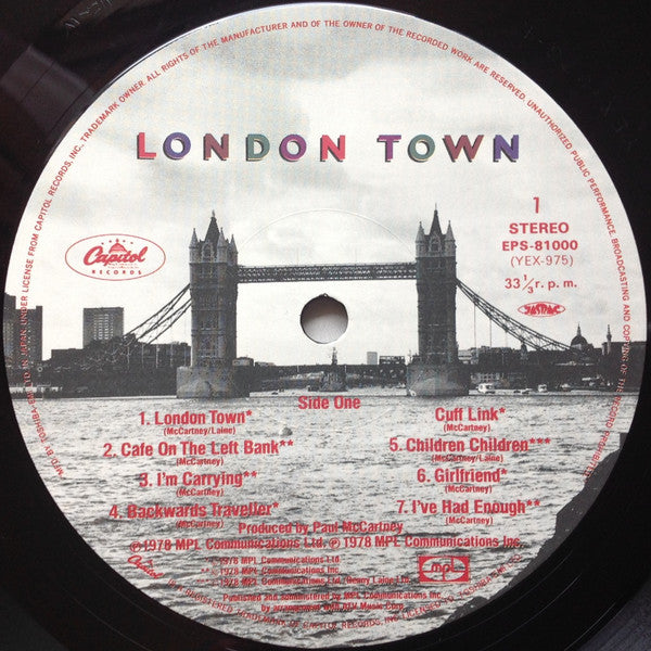 Wings - London Town (LP, Album, Stereo) (Very Good Plus (VG+))