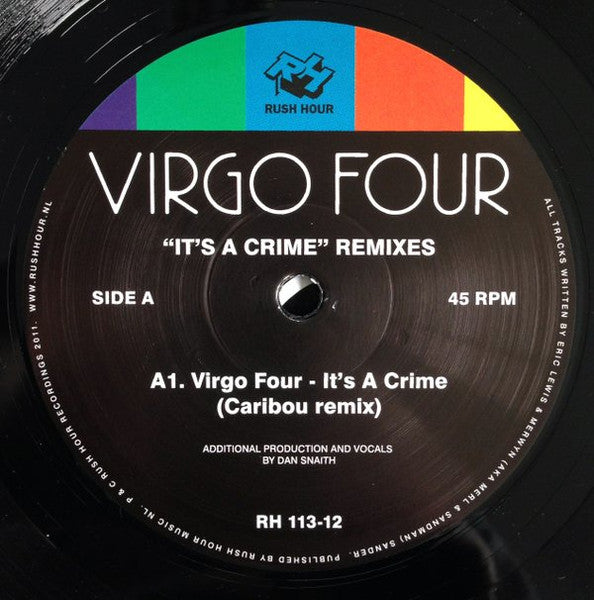 Virgo Four - It's A Crime Remixes (12", 33 ⅓ RPM, 45 RPM) (Very Good (VG))