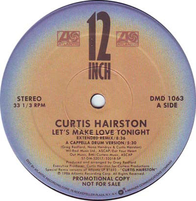 Curtis Hairston - Let's Make Love Tonight (12", 33 ⅓ RPM, Single, Promo) (Very Good Plus (VG+))