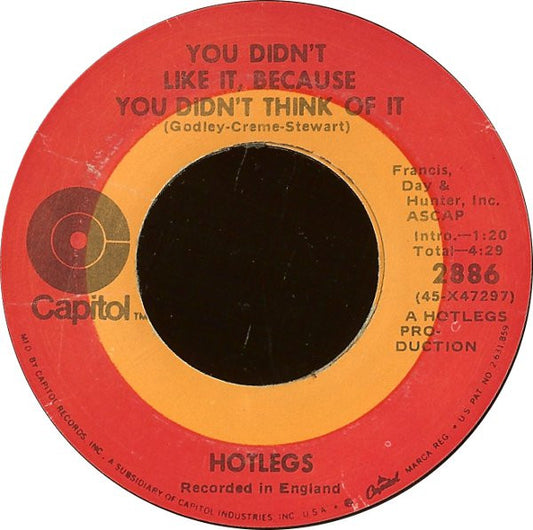 Hotlegs - Neanderthal Man (7", 45 RPM, Single, Stereo) (Very Good (VG))