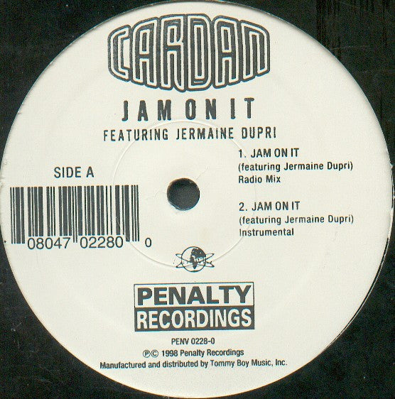 Cardan, Jermaine Dupri - Jam On It (12", 33 ⅓ RPM) (Good Plus (G+))