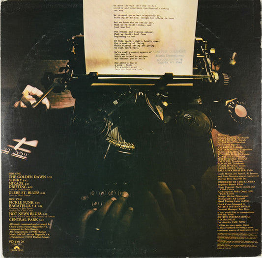 Chick Corea - Secret Agent (LP, Album) (Very Good Plus (VG+))