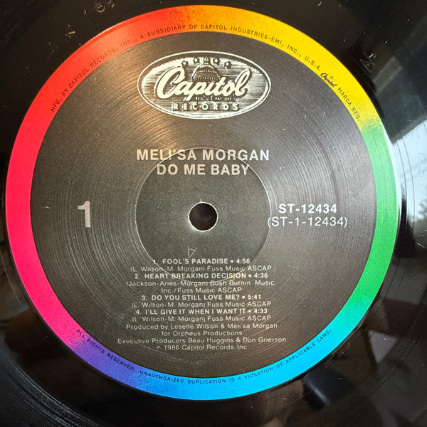 Meli'sa Morgan - Do Me Baby (LP, Album, Stereo) (Very Good (VG))