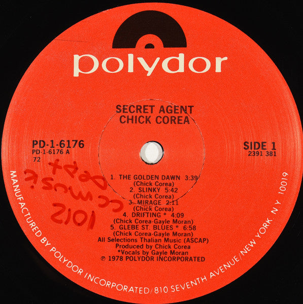 Chick Corea - Secret Agent (LP, Album) (Very Good Plus (VG+))
