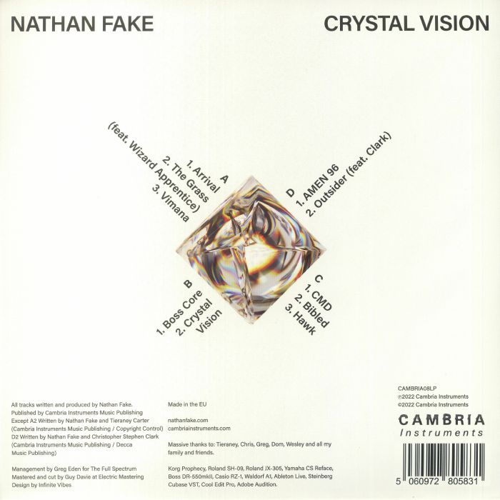 Nathan Fake - Crystal Vision (2xLP, Album) (Mint (M))