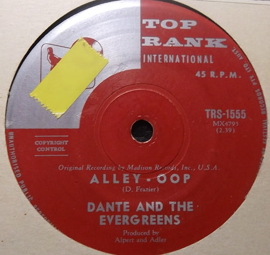 Danté And The Evergreens - Alley-Oop (7", 45 RPM, Single) (Very Good (VG))