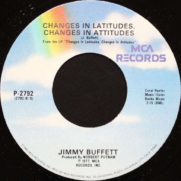 Jimmy Buffett - Margaritaville (7", 45 RPM, Single) (Very Good (VG))