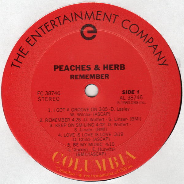 Peaches & Herb - Remember (LP, Album) (Very Good Plus (VG+))